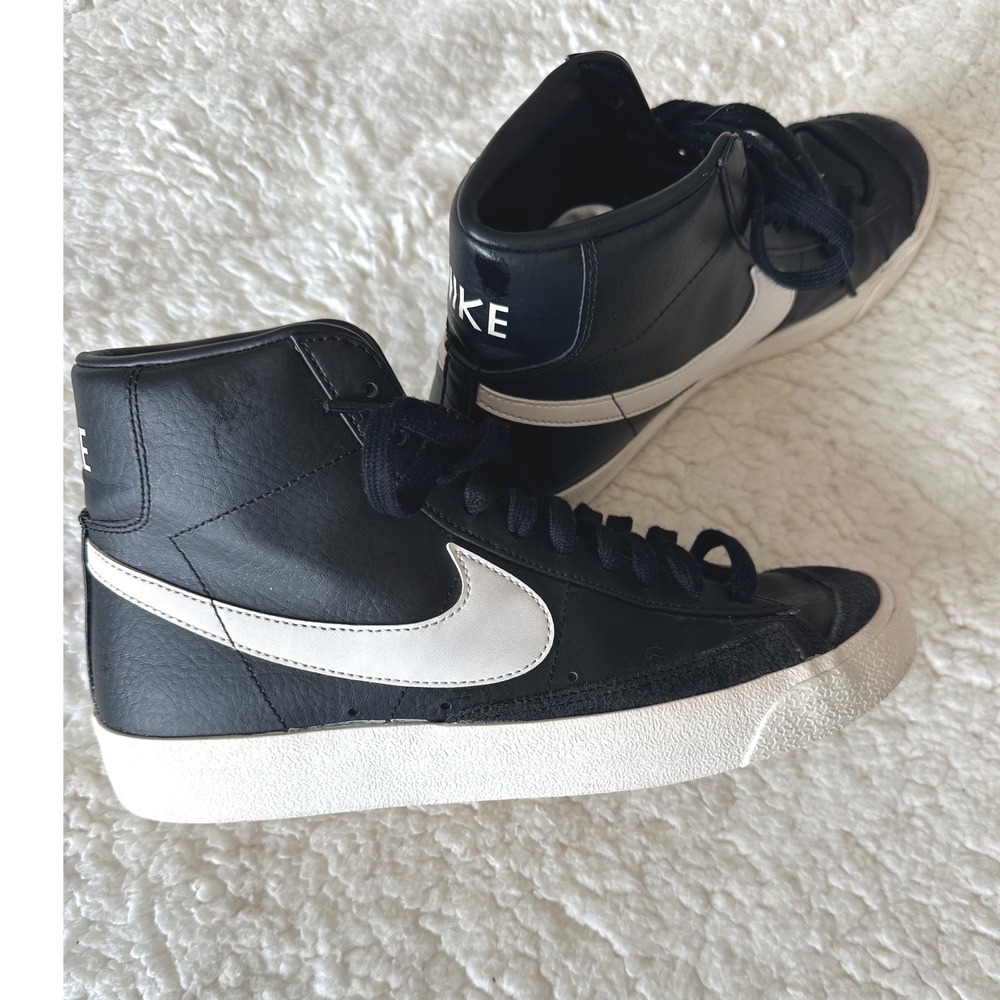 Nike Blazer Mid 77 Vintage Black White High Top Sneakers BQ6806-002 Mens 8.5